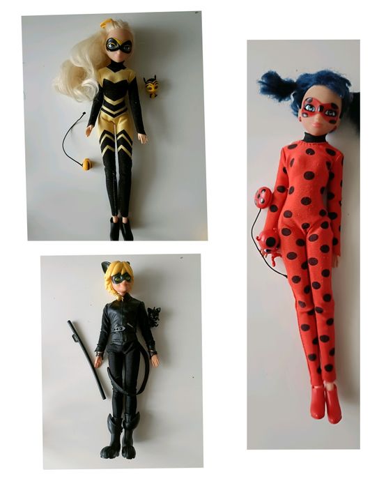 Lalki Miraculum Biedronka czarny kot pszczoła