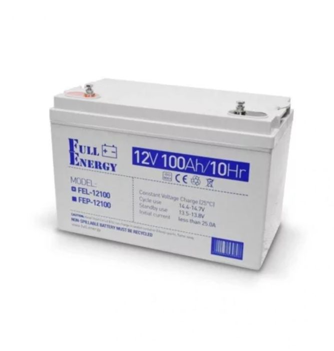 Акумулятор гелевий 12В 100 Аг для ДБЖ Full Energy FEL-12100