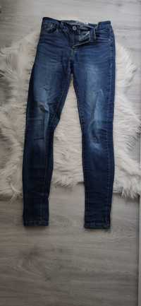Spodnie jeansy ciemnoniebieskie 36, S, rurki