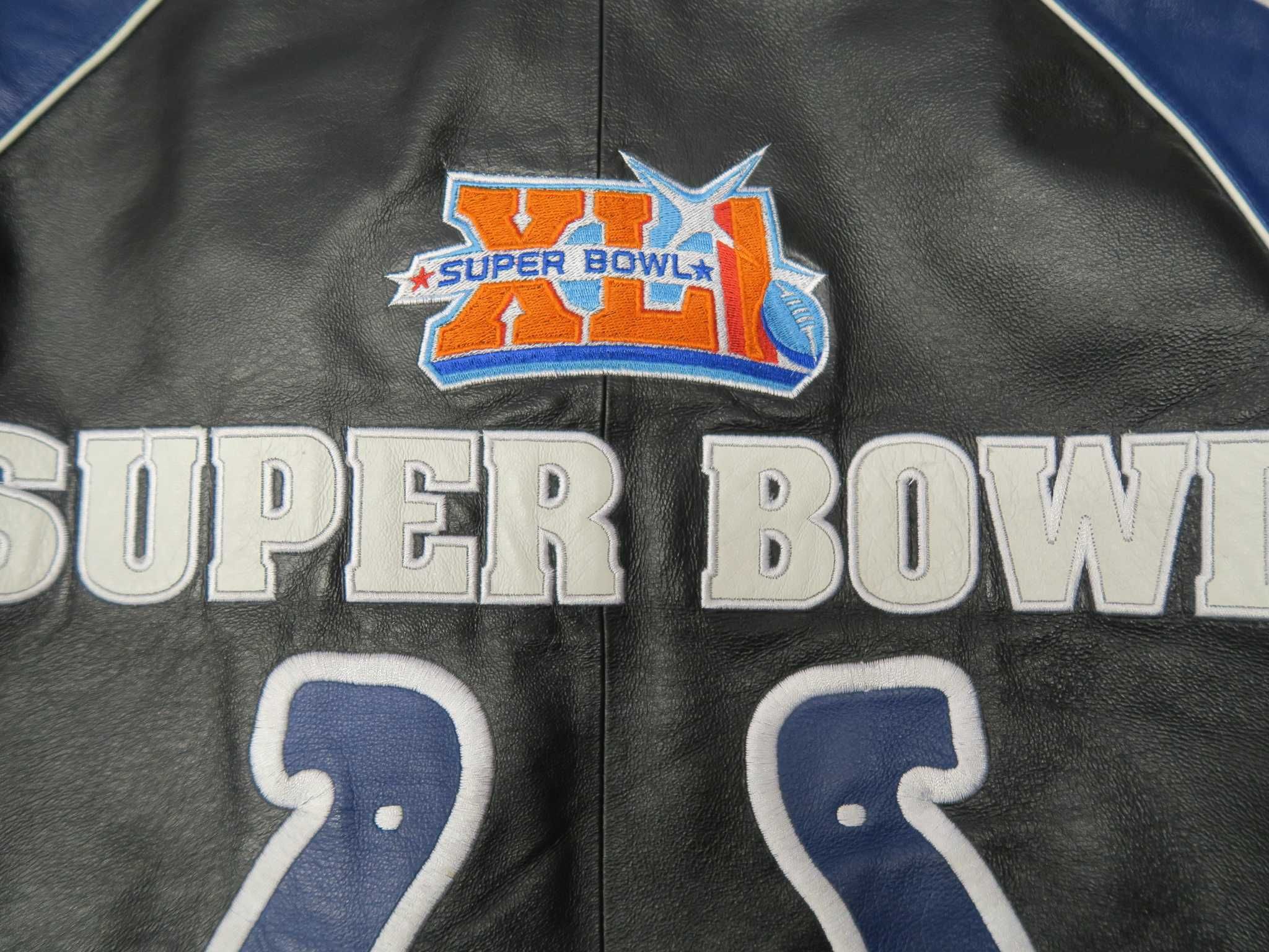 NFL Super Bowl 2006 bomberka vintage kurtka skórzana XL