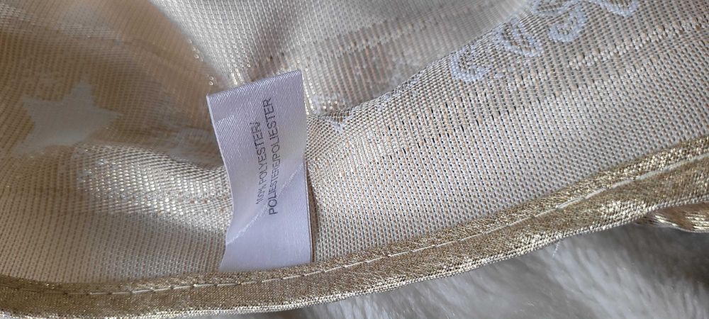 Zlota serweta bieżnik święta połysk złota nitka połysk aniołki