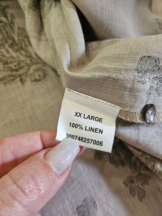 100% лён! Бомбезное бежевое льняное платье р. 14-16 / XL- Xxl