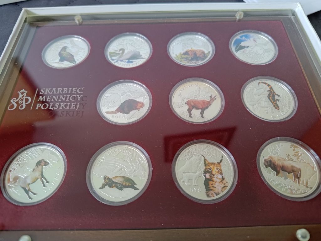 Kolekcja Symbole Przyrody - 11 sztuk, certyfikaty, oryginalne pudełko