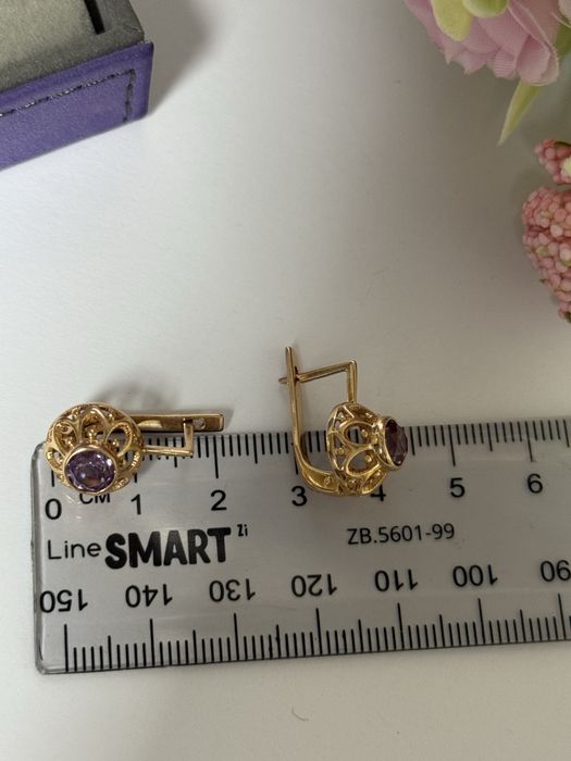 Золотые серьги 583 пробы СЮЗ