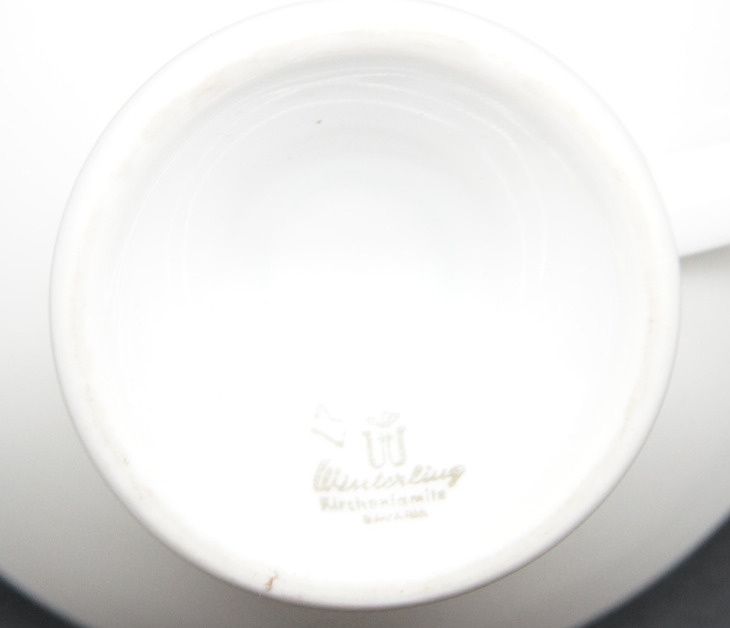 Trio Stara Porcelana filiżanka złocenia róża