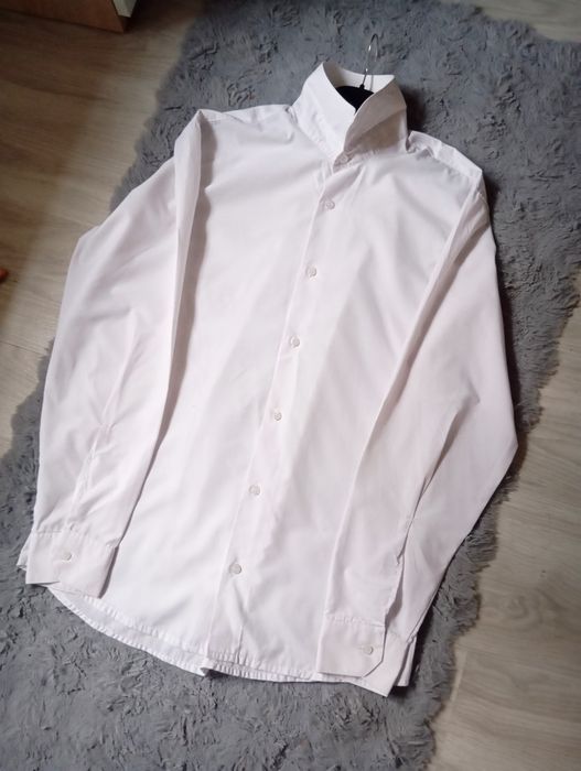 Koszula Męska biała z guzikami rozmiar M