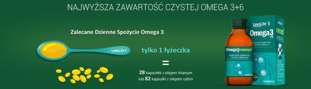 LeenLife Pharma Omega 3+6+7+9 Koncentrat 100% VEGE Bez Oleju z RYB