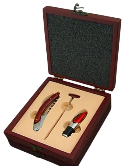 Zestaw do Wina w Pudełku na Prezent Lejek + Termometr + Przybornik