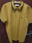 Pólo manga curta homem amarelo ovo Springfield estilo Lacoste