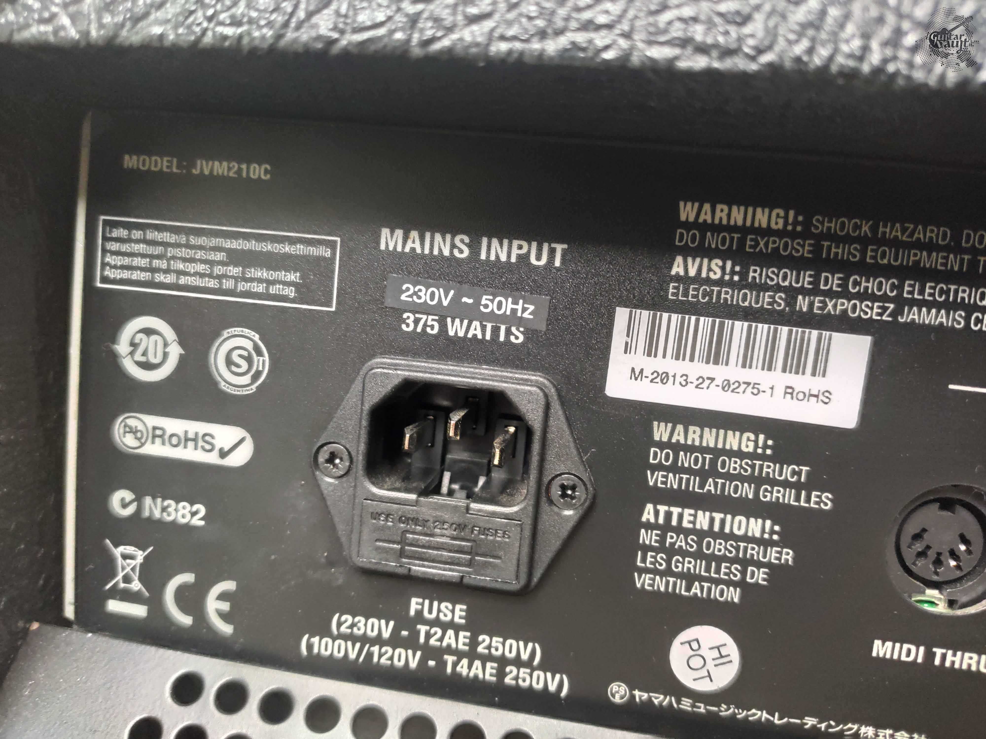 Топовий ламповий англієць 100W Marshall JVM 210C '2013 для електрогіта