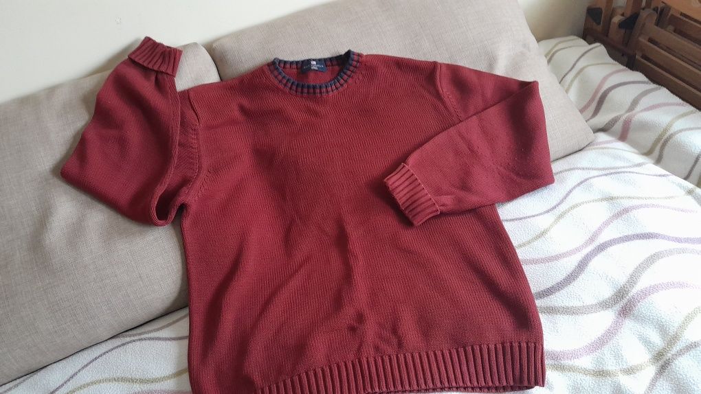 sweter męski chłopięcy Marks & Spencer M bawełna 100% (zmechacenia)