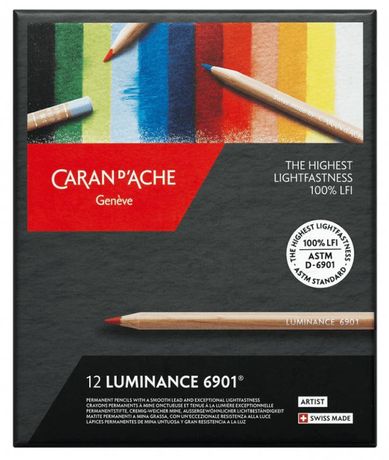 CARAN D'ACHE Luminance 6901 - caixa nova de 12 lápis