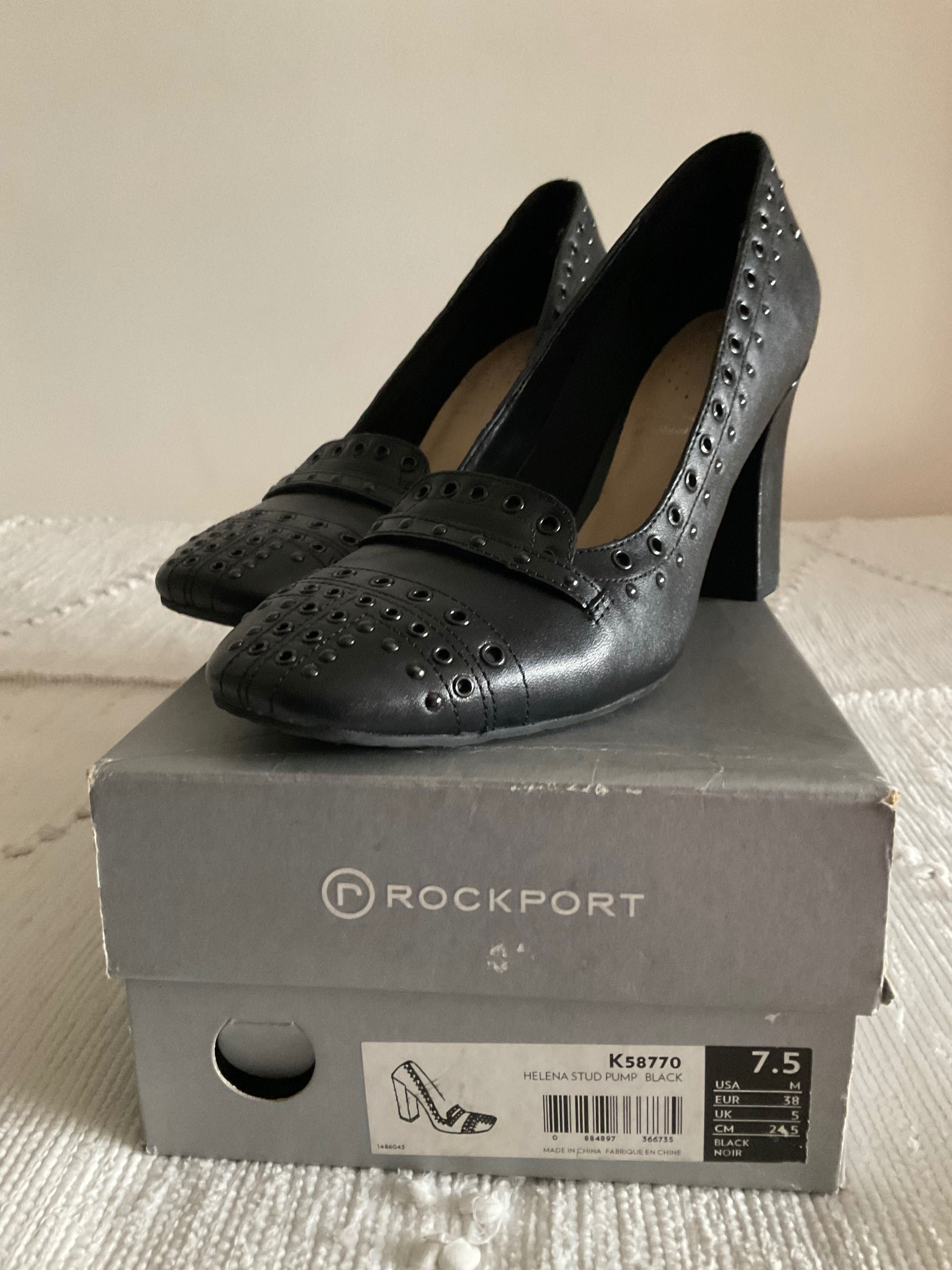 Sapatos pretos rockport 38