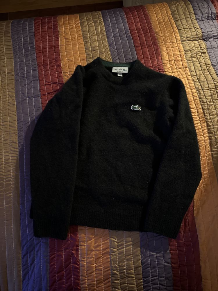 Lacoste - Sweater em lã com decote redondo