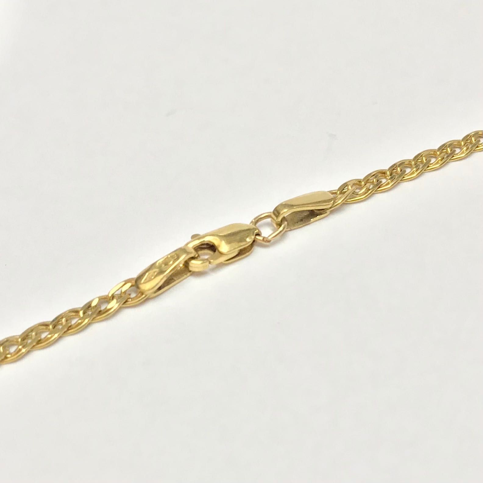 Złoty łańcuszek na KOMUNIĘ ŚWIĘTĄ 8K PANCERKA 45cm