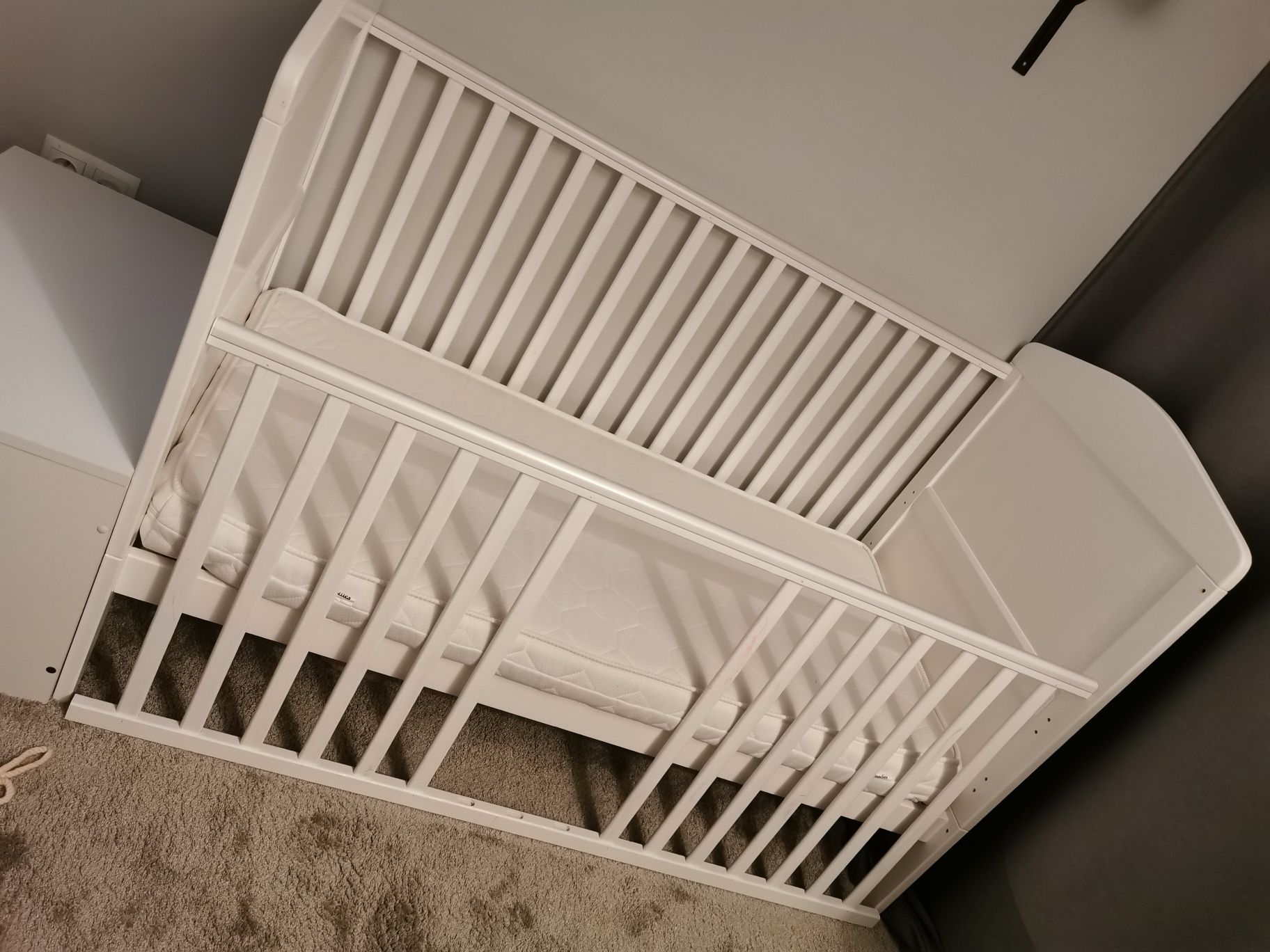 Woodies Łóżeczko dziecięce i niemowlęce 140* 70 plus Ikea skrzynia