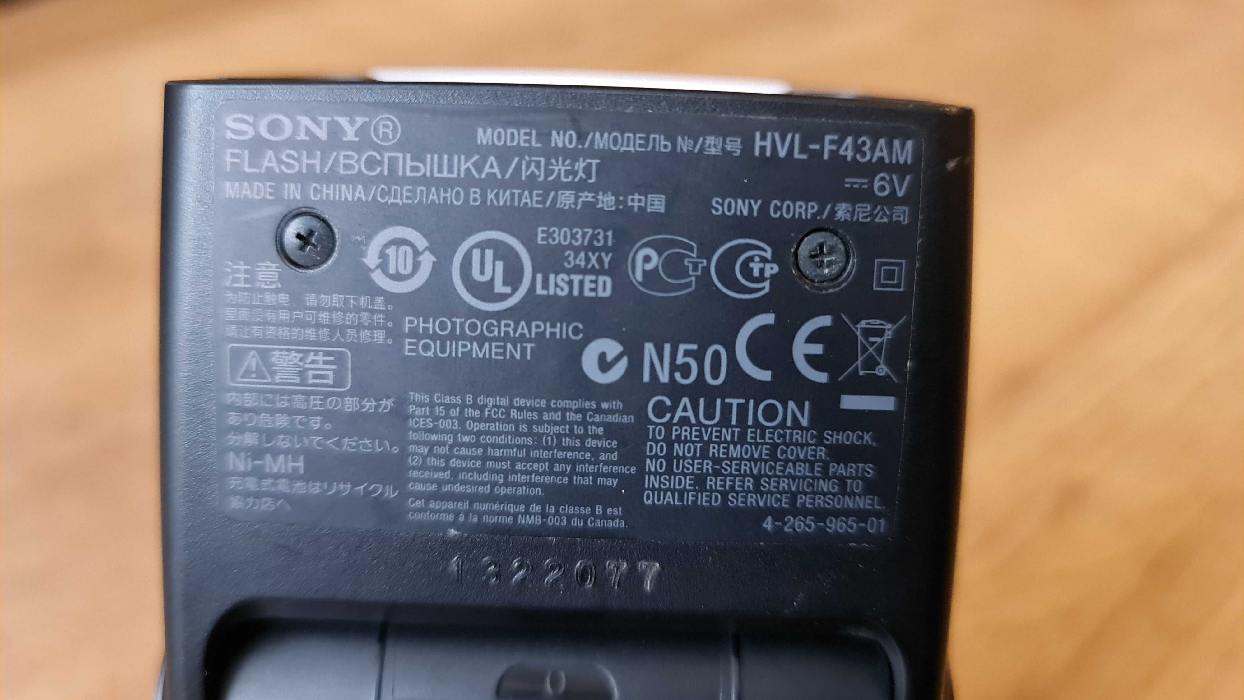 Lampa błyskowa HVL-F43AM Sony stopka iISO 4 piny