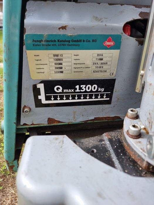 Wózek magazynowy ,paleciak elektryczny Jungheinrich Ameise SPM113