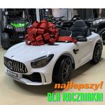 NAJLEPSZY samochodzik na roczek MERCEDES AMG autko + PILOT SKÓRA MP3