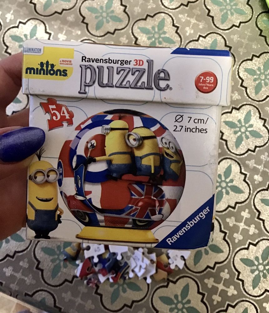 Пазли шар 3D минйон миньон minions 54 2шт ravensburger Англія