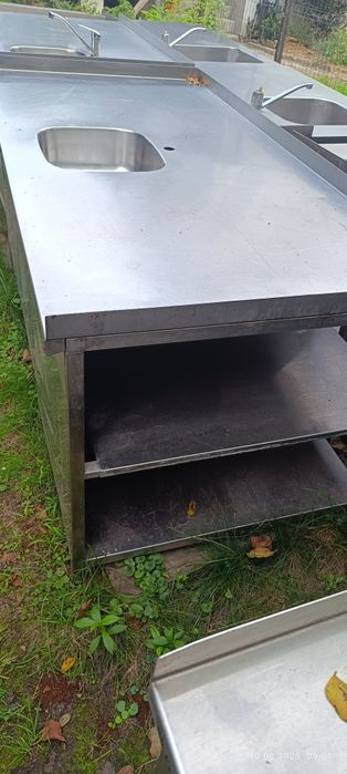 Używana szafka blat roboczy ze zlewem i drzwiczkami