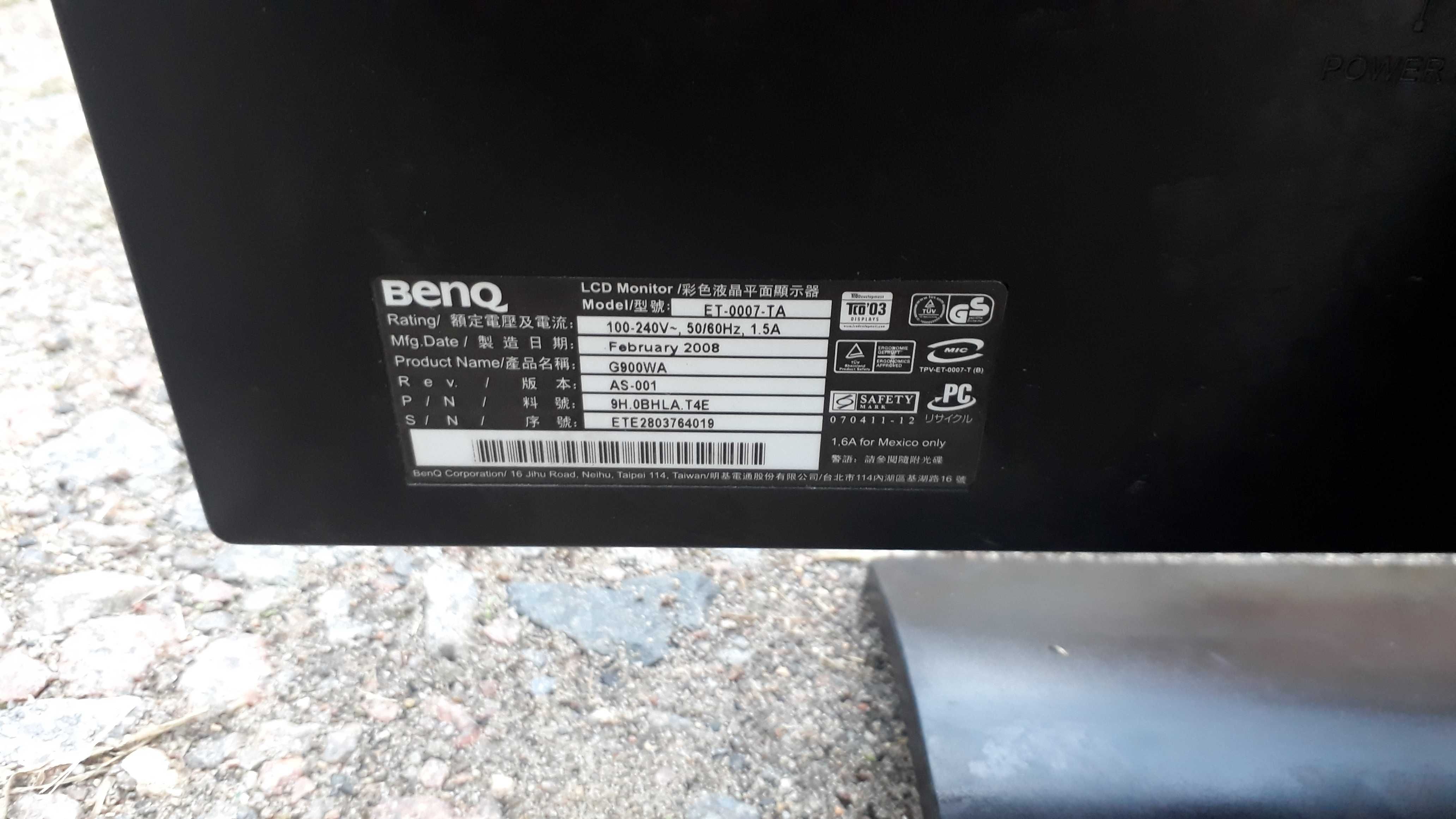 ЖК Монитор 19" BENQ E900WA ET-007-TA (16:10/VGA)