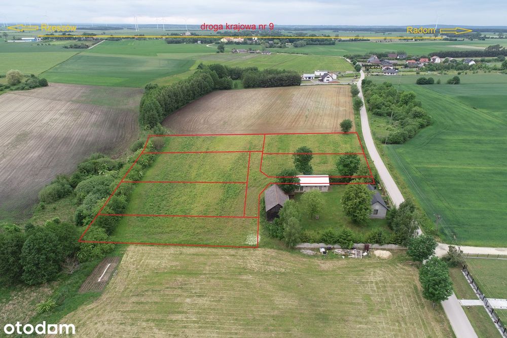 Sprzedam sześć pięknych działek budowlanych, Krzyżanowice, gm. Iłża