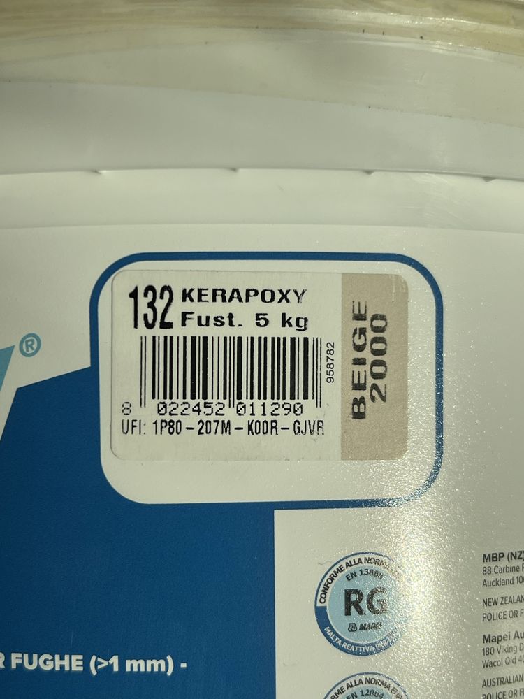 Kerapoxy N.132 beige 2000 fuga epoksydowa 5kg Mapei