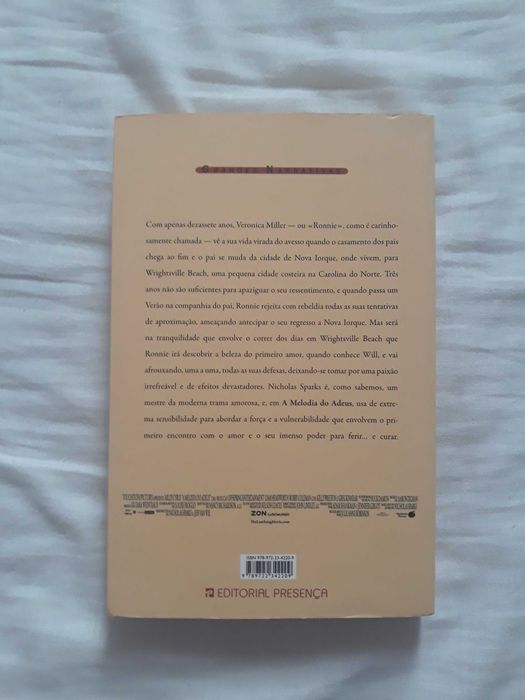 Livro A Melodia do Adeus de Nicholas Sparks
