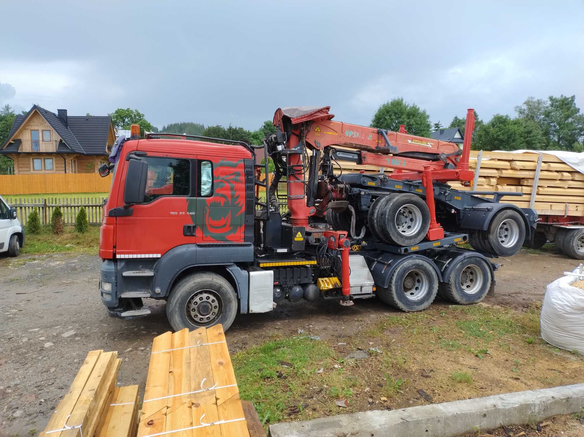 Man TGS 26 540  ROK 2009 6X6 HYDRODRIVE zestaw do drewna drzewa