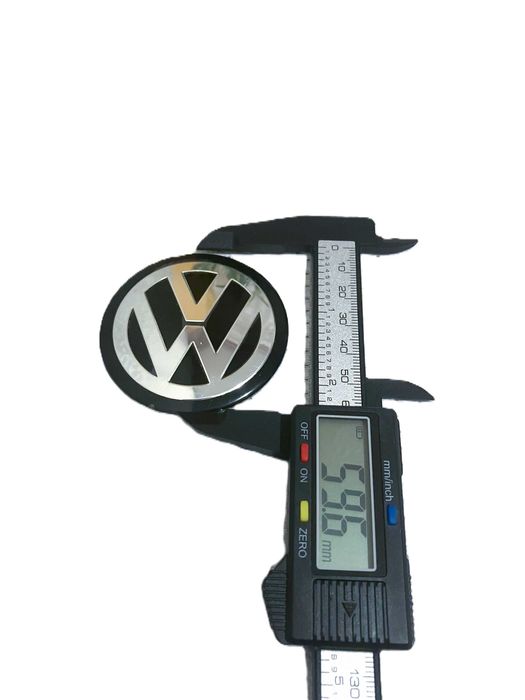 Naklejki 4x 60mm na dekielki VW Volkswagen znaczki emblematy srebrne!