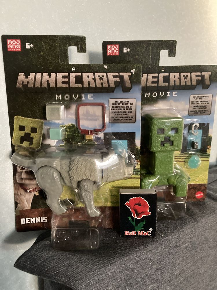 Фігурки майнкрафт minecraft кріпер вовк денніс