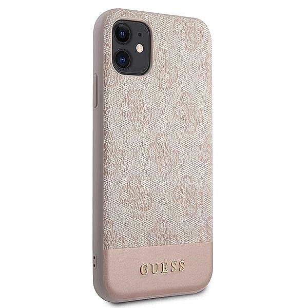 Etui Guess 4G Stripe Collection na iPhone 11 / Xr 6,1" - różowe
