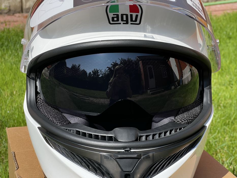 Новый мотошлем AGV K3 Mono Seta White, размер S (55–56)