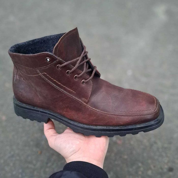 Утеплені Шкіряні Чоловічі Черевики Теплі | Кожаные Ботинки 42 - GALLUS