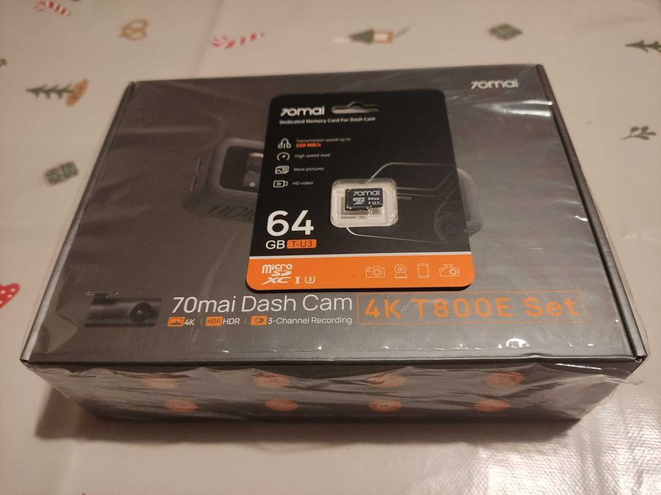 Відеореєстратор Xiaomi 70mai Dash Cam 4K T800E + 64GB. Новий, 3 камери
