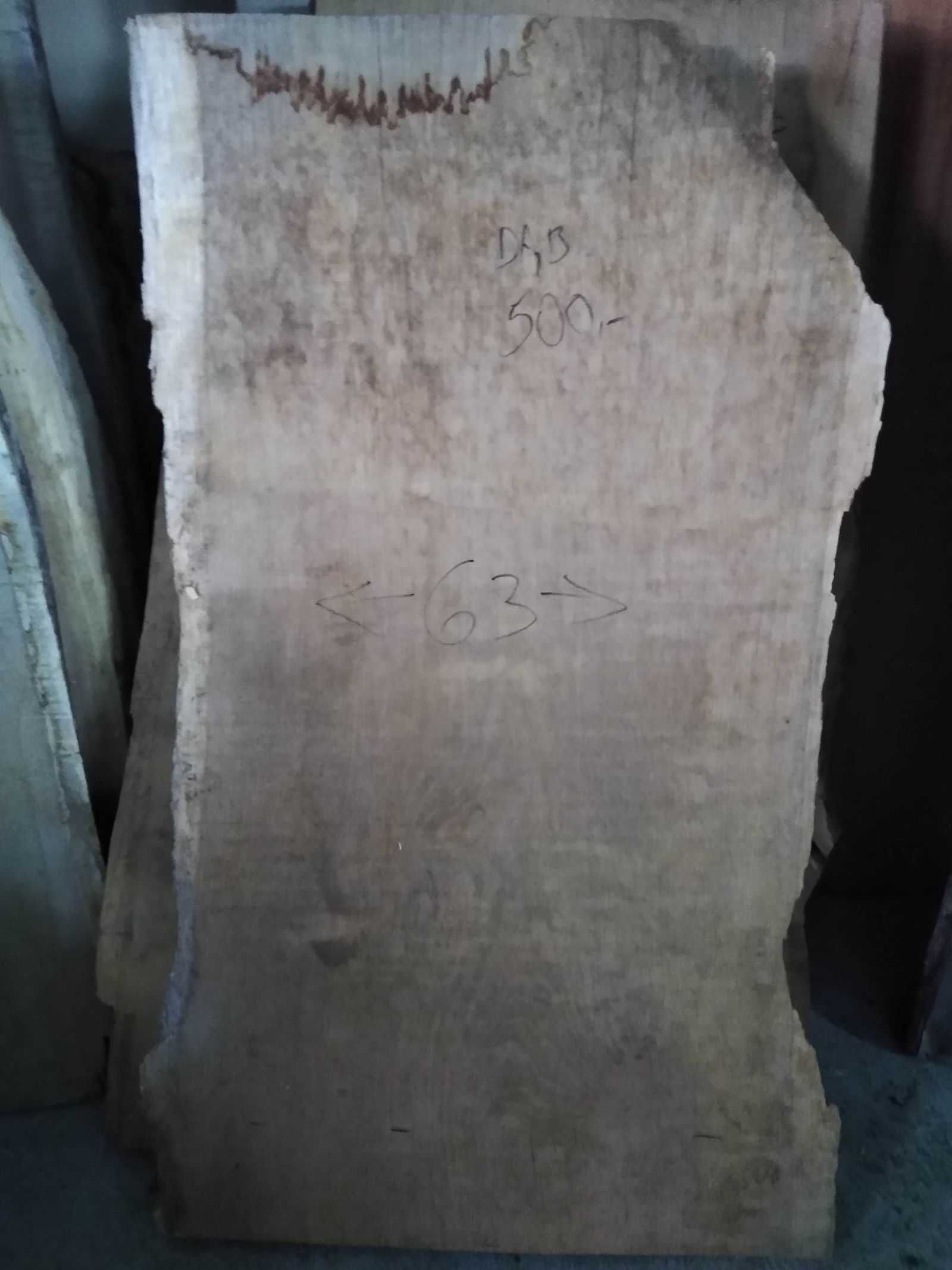 Deska dębowa gruba nieregularna krzywa z oflisem dąb monolit foszt bal