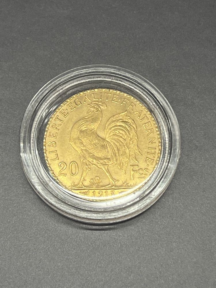 20 franków francuskich 1913 złota moneta