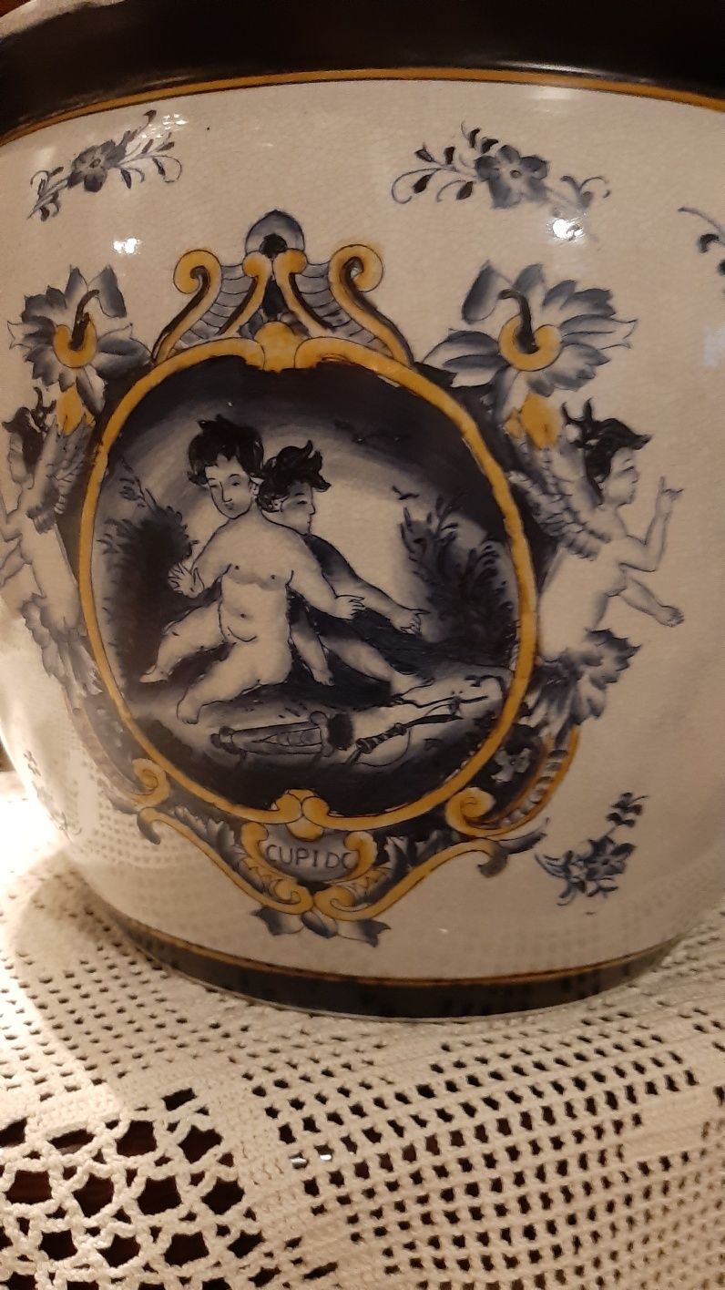 Cachepot Cupido Vaso Pintado à Mão