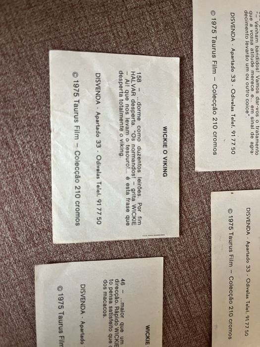 Cromos wickie o viking de 1975