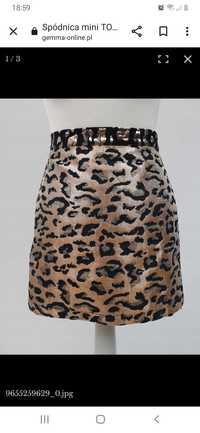 Spódniczka spódnica mini Topshop Petite 32 cętki panterka