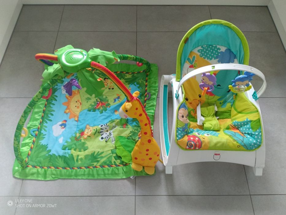 Zestaw dla dziecka: mata edukacyjna i bujaczek Fisher-Price Jungle