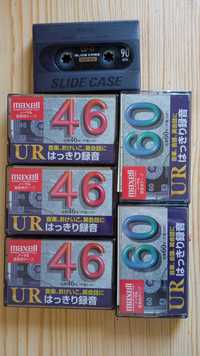 Cassetes Maxell UR 46, Maxell UR 60, Sony CD-IT 90 Slide Case vintage