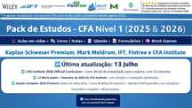 Pack CFA Level 1 (2025 &  26): Videos + Livros + QBanks + Mocks Exames