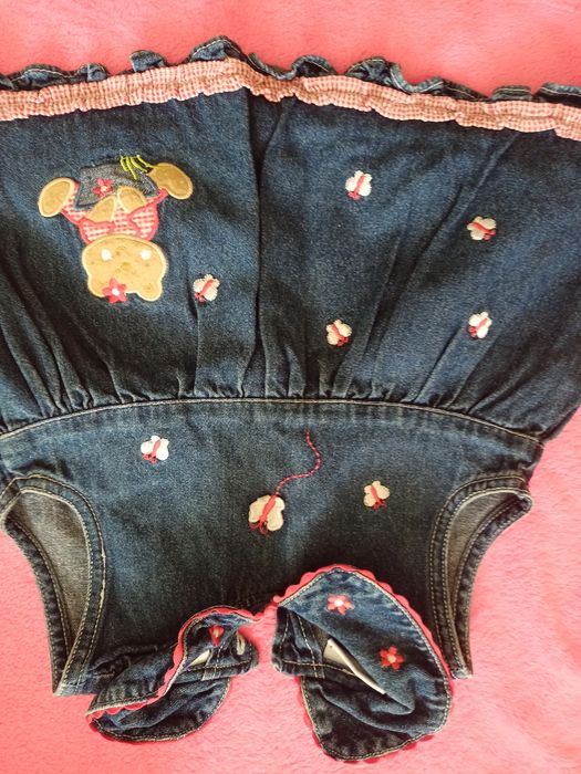 Śliczna jeansowa sukienka firmy Nanna's Pet r.74