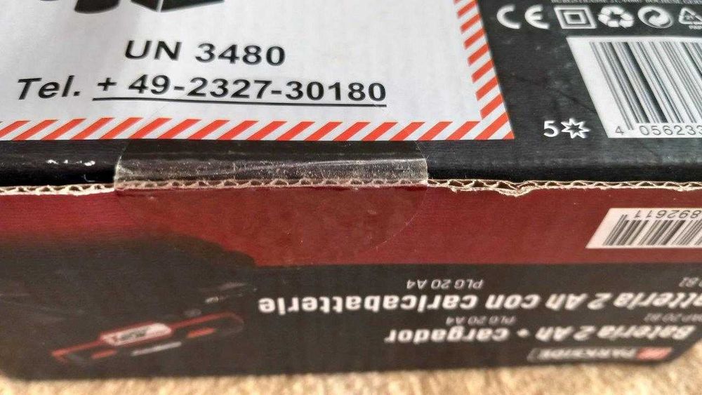 Bateria de iões de lítio 2 Ampéres + Carregador (PARKSIDE)