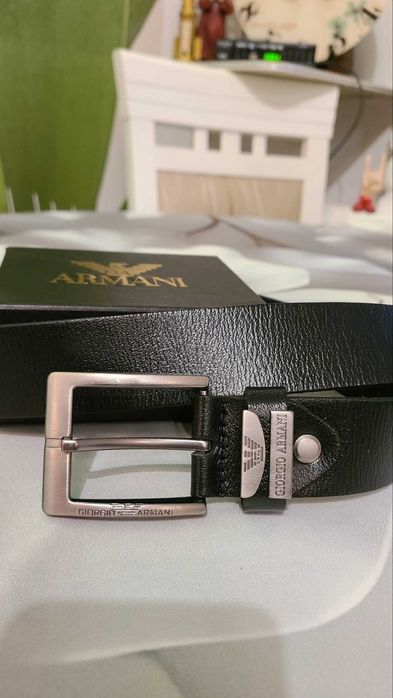 Чоловічий шкіряний ремінь Armani