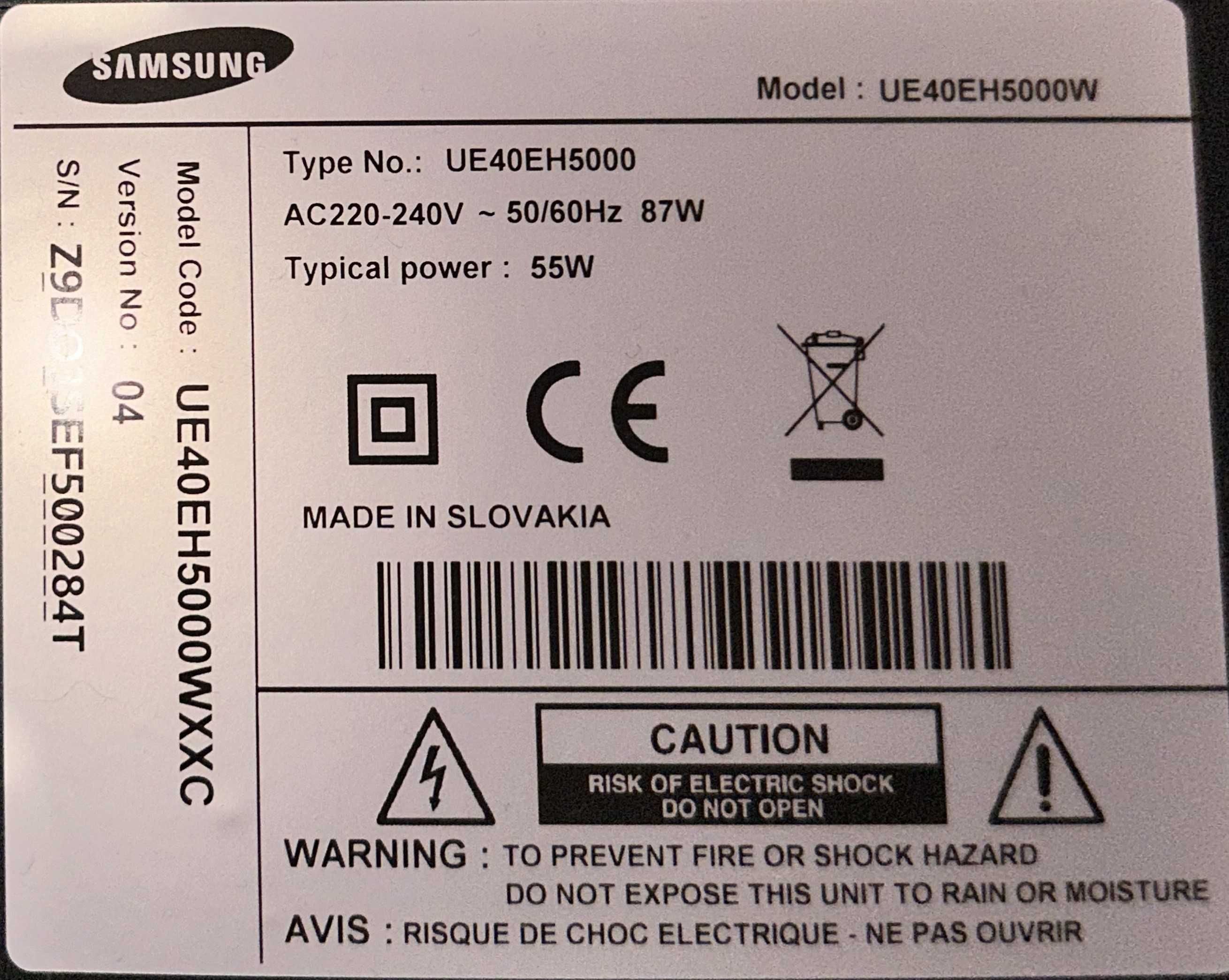 TV Samsung 40" Full HD UE40EH5000