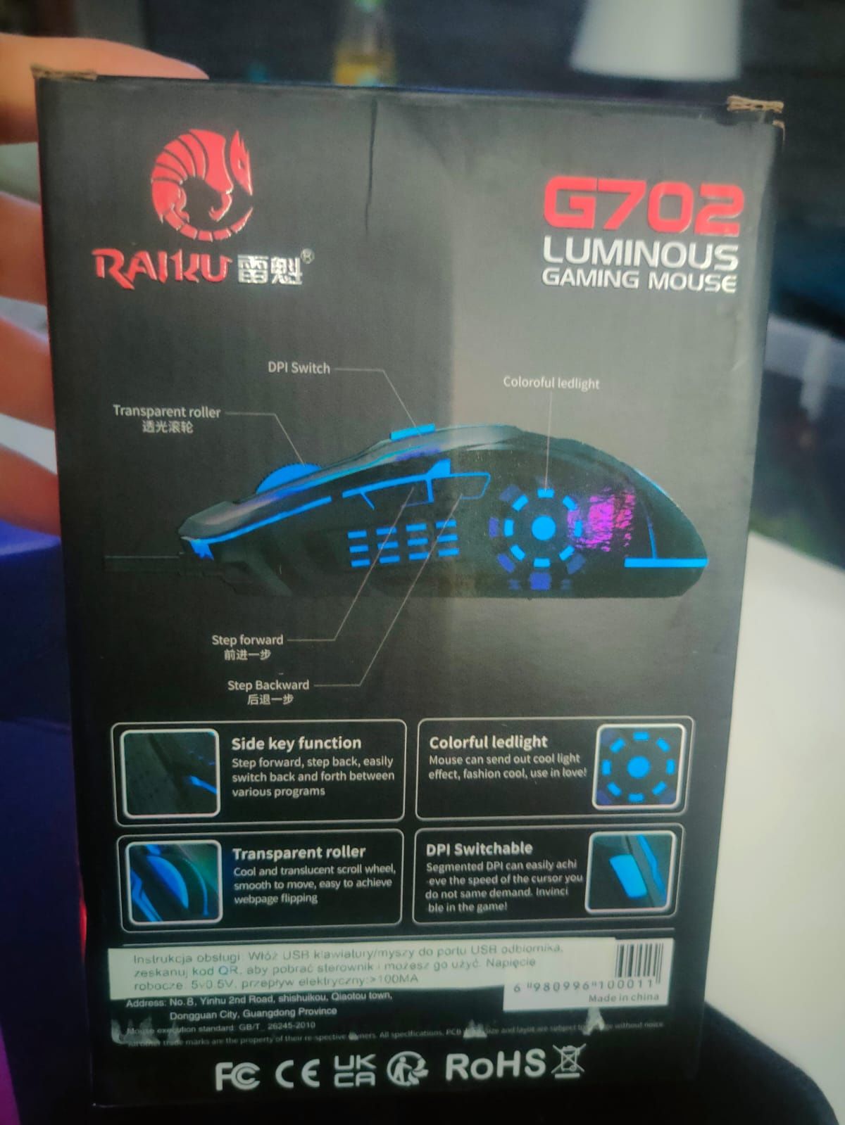 Mysz przewodowa led