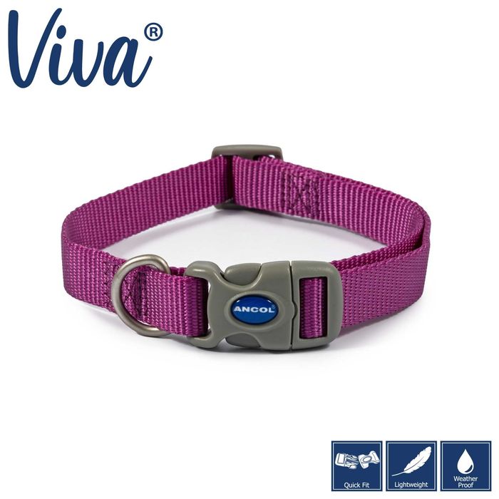 Ошийник для собак VIVA ADJUSTABLE COLLAR PURPLE (L/45-70см)
